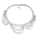 Personalized Wild Alloy Tassel Waist Chain Belt, Length:80-100cm(Silver)