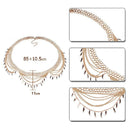 Personalized Wild Alloy Tassel Waist Chain Belt, Length:80-100cm(Gold)