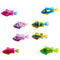 Simulation Electric Fish Babies Shower Toy with Swimming & Lighting Function(Color Random Delivery)