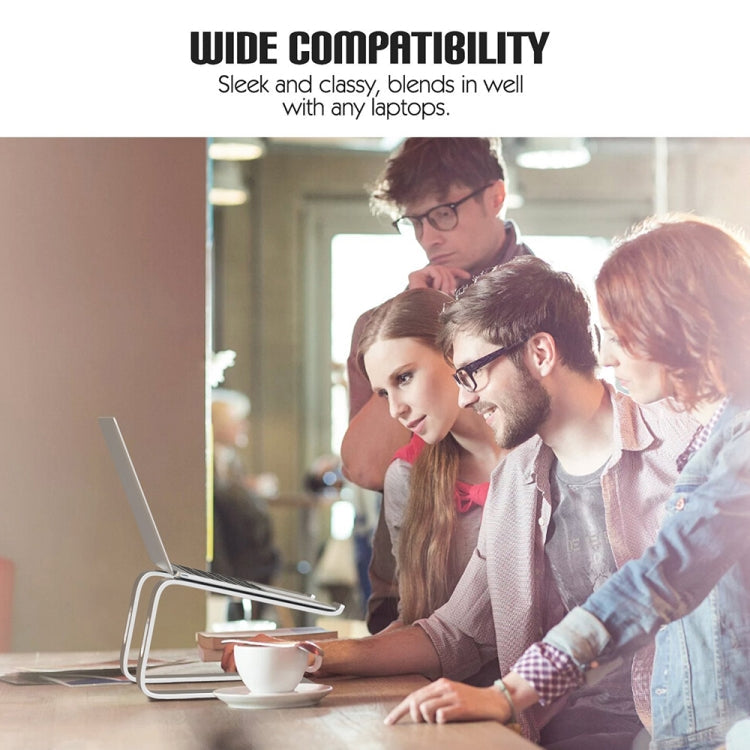 Raise Computer Desktop Notebook Bracket Aluminum Alloy Base Heat Dissipation Anti-Skid Stand