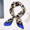 Women Multifunctional Sexy Leopard Polyester Small Square Scarf, Size: 70 x 70cm(Blue)
