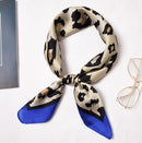 Women Multifunctional Sexy Leopard Polyester Small Square Scarf, Size: 70 x 70cm(Blue)