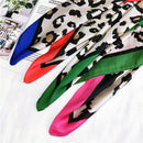 Women Multifunctional Sexy Leopard Polyester Small Square Scarf, Size: 70 x 70cm(Blue)