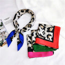 Women Multifunctional Sexy Leopard Polyester Small Square Scarf, Size: 70 x 70cm(Blue)