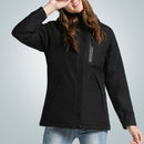 Autumn and Winter Men and Women Smart Heating Jacket Carbon Fiber Heating Travel Jacket, Size:XL(Women Black)