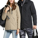 Autumn and Winter Men and Women Smart Heating Jacket Carbon Fiber Heating Travel Jacket, Size:XL(Men Black)
