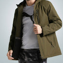 Autumn and Winter Men and Women Smart Heating Jacket Carbon Fiber Heating Travel Jacket, Size:XL(Men Army Green)