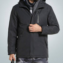 Autumn and Winter Men and Women Smart Heating Jacket Carbon Fiber Heating Travel Jacket, Size:XL(Men Charcoal Gray)