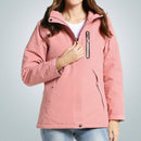 Autumn and Winter Men and Women Smart Heating Jacket Carbon Fiber Heating Travel Jacket, Size:XXL(Women Pink)
