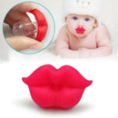 3 PCS Newborn Pacifier Red Lips Dummy Pacifiers Funny Silicone Baby Nipples Teether Soothers Pacifier(Hot Pink)