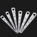 6 PCS / Set Stainless Steel Weld Inspection Ruler Tapered Gap Ruler Laser Scale Aperture Gauge Feeler Ruler