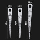 6 PCS / Set Stainless Steel Weld Inspection Ruler Tapered Gap Ruler Laser Scale Aperture Gauge Feeler Ruler