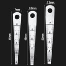 6 PCS / Set Stainless Steel Weld Inspection Ruler Tapered Gap Ruler Laser Scale Aperture Gauge Feeler Ruler