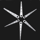 6 PCS / Set Stainless Steel Weld Inspection Ruler Tapered Gap Ruler Laser Scale Aperture Gauge Feeler Ruler