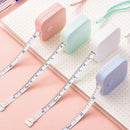 2 PCS 1.5M Mini Cute Portable Leather Measuring Tape(Random Color Delivery)