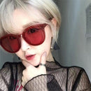 Sunglasses Retro Street Fashion Sun Glasses(Green Frame+Gray)