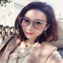Sunglasses Retro Street Fashion Sun Glasses(Green Frame+Gray)