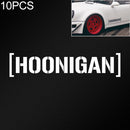 10 PCS HOONIGAN Car Sticker Vinyl Auto Window Decal(White)
