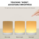 Rechargeable Smart LED Touch Control Night Light Intelligent Dimmable RGB Color Change Bedside Lamp with Hook