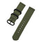 Washable Nylon Canvas Watchband, Band Width:22mm(Army Green with Black Ring Buckle )