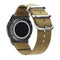 Washable Nylon Canvas Watchband, Band Width:22mm(Khaki with Silver Ring Buckle)