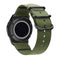 Washable Nylon Canvas Watchband, Band Width:24mm(Army Green with Black Ring Buckle )