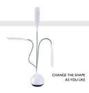 2 PCS Flexible Adjustable Portable Bedroom Reading Desk Lamp LED Night Light for Children(White)