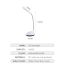 2 PCS Flexible Adjustable Portable Bedroom Reading Desk Lamp LED Night Light for Children(Blue)