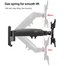 F450 Aluminum Spring Wall Mount Monitor Holder Arm for 27-45 inch LCD LED TV, Load: 3-13kg(Silver)