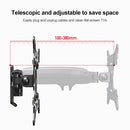 F450 Aluminum Spring Wall Mount Monitor Holder Arm for 27-45 inch LCD LED TV, Load: 3-13kg(Silver)