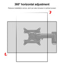 F450 Aluminum Spring Wall Mount Monitor Holder Arm for 27-45 inch LCD LED TV, Load: 3-13kg(Silver)