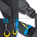 Motorcycle Waterproof Nylon Backpack Convenient Motorbike Chest Bag Backpack Camping Hiking Running Outdoor Sport Bag(Red + Yellow)