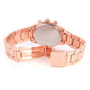 Women Alloy Diamond Stainless Steel Belt Watch(Coffee with Diamond)