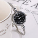 Lvpai Ladies Retro Round Large Dial Alloy Twisted Thin Chain Watch(P432 Black)