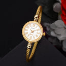 Lvpai Ladies Retro Round Large Dial Alloy Twisted Thin Chain Watch(P432White)