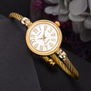 Lvpai Ladies Retro Round Large Dial Alloy Twisted Thin Chain Watch(P432White)