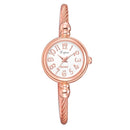 Lvpai Ladies Retro Round Large Dial Alloy Twisted Thin Chain Watch(P433Rose Gold)