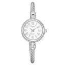 Lvpai Ladies Retro Round Large Dial Alloy Twisted Thin Chain Watch(P433Silver)