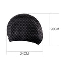 Larger Version Water Drop Shape Silicone Swimming Cap(Pink)