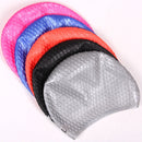 Larger Version Water Drop Shape Silicone Swimming Cap(Orange)