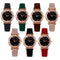 Gogoey Ladies Starry Sky Leather Belt Watch(Apricot)