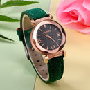 Gogoey Ladies Starry Sky Leather Belt Watch(Apricot)