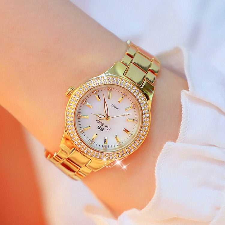 BS bee sister FA1258 Women Round Case Diamond Alloy Strap Watch(Interval Gold)