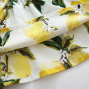 Girls Long Sleeve Round Neck Print Dress(Yellow Lemon)