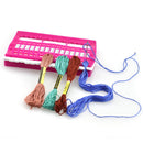 Cross Stitch Embroidery Special Tool 30 Hole Cable Arranger Threader Needle Box Pin Winder(Rose Red)