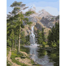 Stone Pine Landscape Pattern DIY Oil Painting by Number Paint Kit(Green)