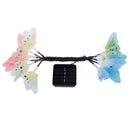 Solar Powered Butterfly Fiber Optic Fairy String Waterproof Christmas Outdoor Garden Holiday Lights, Size:4m 12LEDs