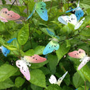 Solar Powered Butterfly Fiber Optic Fairy String Waterproof Christmas Outdoor Garden Holiday Lights, Size:4m 12LEDs