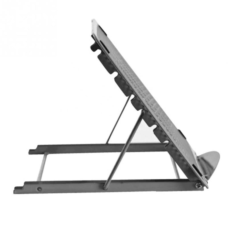 Portable Desktop Folding Cooling Metal Mesh Adjustable Ventilated Holder(Silver Gray)