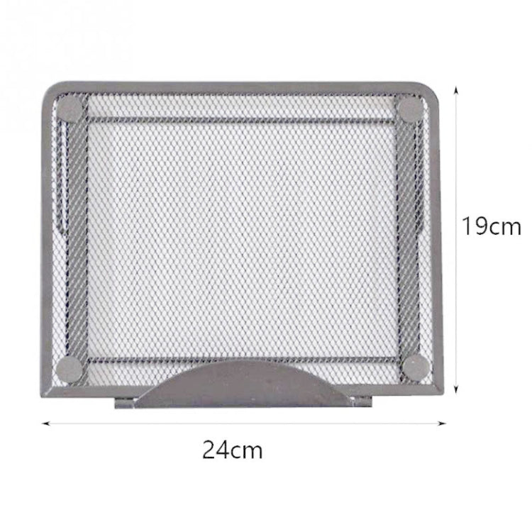 Portable Desktop Folding Cooling Metal Mesh Adjustable Ventilated Holder(Silver Gray)